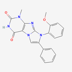 molecular formula C21H17N5O3 B2783744 6-(2-Methoxyphenyl)-4-methyl-7-phenylpurino[7,8-a]imidazole-1,3-dione CAS No. 879460-30-7