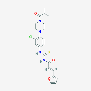 N-[3-chloro-4-(4-isobutyryl-1-piperazinyl)phenyl]-N'-[3-(2-furyl)acryloyl]thiourea