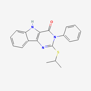 molecular formula C19H17N3OS B2783751 2-(isopropylthio)-3-phenyl-3H-pyrimido[5,4-b]indol-4(5H)-one CAS No. 536704-00-4
