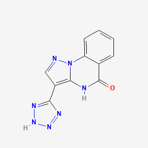 molecular formula C11H7N7O B2783755 3-(1H-1,2,3,4-tetraazol-5-yl)pyrazolo[1,5-a]quinazolin-5(4H)-one CAS No. 124570-58-7