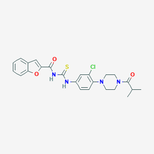 N-(1-benzofuran-2-ylcarbonyl)-N'-[3-chloro-4-(4-isobutyryl-1-piperazinyl)phenyl]thiourea