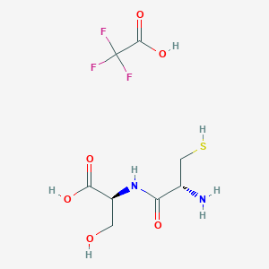 (2S)-2-[[(2R)-2-Amino-3-sulfanylpropanoyl]amino]-3-hydroxypropanoic acid;2,2,2-trifluoroacetic acid