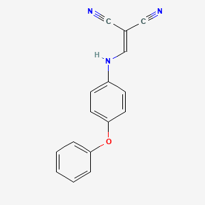 molecular formula C16H11N3O B2783777 (((4-Phenoxyphenyl)amino)methylene)methane-1,1-dicarbonitrile CAS No. 910417-90-2