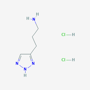 molecular formula C5H12Cl2N4 B2783778 3-(2H-Triazol-4-yl)propan-1-amine;dihydrochloride CAS No. 1971124-69-2