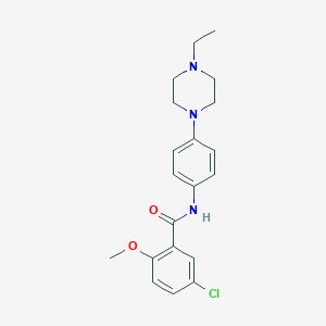 molecular formula C20H24ClN3O2 B278378 5-chloro-N-[4-(4-ethylpiperazin-1-yl)phenyl]-2-methoxybenzamide 