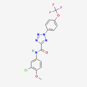B2783780 N-(3-chloro-4-methoxyphenyl)-2-(4-(trifluoromethoxy)phenyl)-2H-tetrazole-5-carboxamide CAS No. 1396782-65-2