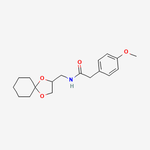 B2783782 N-(1,4-dioxaspiro[4.5]decan-2-ylmethyl)-2-(4-methoxyphenyl)acetamide CAS No. 899729-87-4