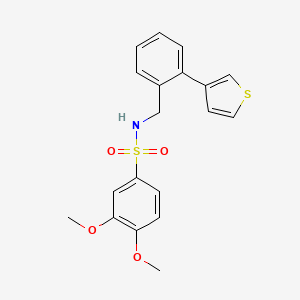B2783783 3,4-dimethoxy-N-(2-(thiophen-3-yl)benzyl)benzenesulfonamide CAS No. 1797894-92-8