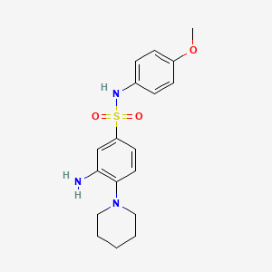 B2783788 3-Amino-N-(4-methoxy-phenyl)-4-piperidin-1-yl-benzenesulfonamide CAS No. 326092-19-7