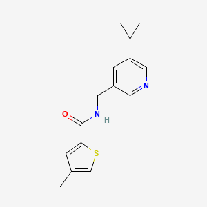 molecular formula C15H16N2OS B2783796 N-((5-环丙基吡啶-3-基)甲基)-4-甲基硫代吩-2-甲酰胺 CAS No. 2034615-73-9