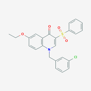 molecular formula C24H20ClNO4S B2783797 1-(3-氯苄基)-6-乙氧基-3-(苯基磺酰)喹啉-4(1H)-酮 CAS No. 866725-93-1