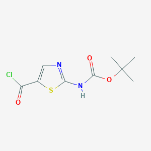molecular formula C9H11ClN2O3S B2783811 叔丁基 (5-(氯甲酰)噻唑-2-基)甲酸酯 CAS No. 302964-20-1