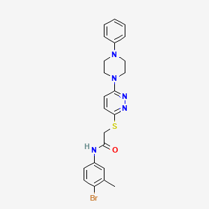 N-(4-BROMO-3-METHYLPHENYL)-2-{[6-(4-PHENYLPIPERAZIN-1-YL)PYRIDAZIN-3-YL]SULFANYL}ACETAMIDE