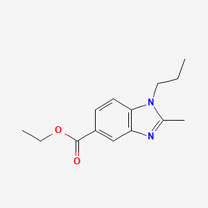 molecular formula C14H18N2O2 B2783841 Ethyl 2-methyl-1-propyl-1,3-benzodiazole-5-carboxylate CAS No. 1820609-15-1