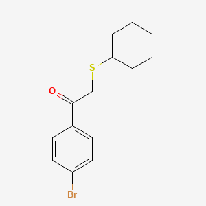 molecular formula C14H17BrOS B2783844 1-(4-Bromophenyl)-2-(cyclohexylsulfanyl)ethan-1-one CAS No. 331461-92-8
