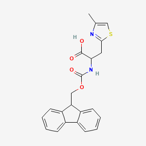 molecular formula C22H20N2O4S B2783848 2-((((9H-fluoren-9-yl)methoxy)carbonyl)amino)-3-(4-methylthiazol-2-yl)propanoic acid CAS No. 1379844-17-3