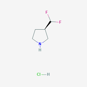 molecular formula C5H10ClF2N B2783849 (3R)-3-(difluoromethyl)pyrrolidine hydrochloride CAS No. 1443983-89-8