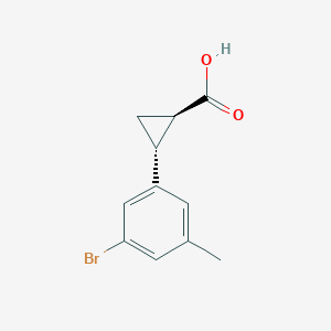 B2783857 (1R,2R)-2-(3-Bromo-5-methylphenyl)cyclopropane-1-carboxylic acid CAS No. 2227861-33-6