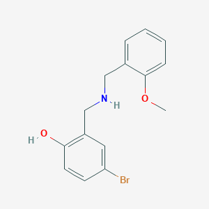 molecular formula C15H16BrNO2 B2783858 4-Bromo-2-{[(2-methoxybenzyl)amino]methyl}phenol CAS No. 1232796-50-7