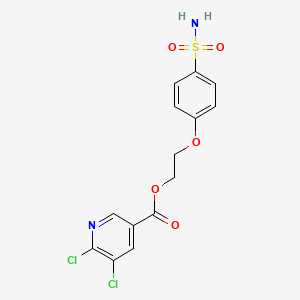 molecular formula C14H12Cl2N2O5S B2783861 2-(4-Sulfamoylphenoxy)ethyl 5,6-dichloropyridine-3-carboxylate CAS No. 875280-41-4