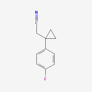 molecular formula C11H10FN B2783887 2-[1-(4-氟苯基)环丙基]乙腈 CAS No. 2109103-14-0