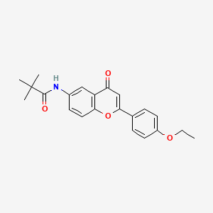 molecular formula C22H23NO4 B2783895 N-[2-(4-ethoxyphenyl)-4-oxo-4H-chromen-6-yl]-2,2-dimethylpropanamide CAS No. 923174-25-8