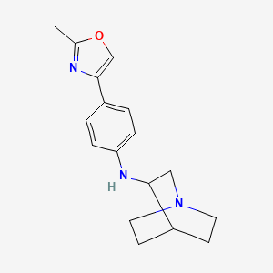 molecular formula C17H21N3O B2783897 N-[4-(2-methyl-1,3-oxazol-4-yl)phenyl]-1-azabicyclo[2.2.2]octan-3-amine CAS No. 1153930-26-7