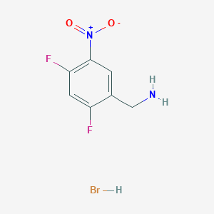 molecular formula C7H7BrF2N2O2 B2783898 (2,4-Difluoro-5-nitrophenyl)methanamine hydrobromide CAS No. 1909348-56-6