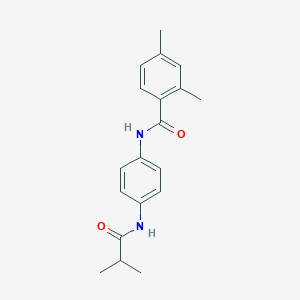 molecular formula C19H22N2O2 B278390 2,4-dimethyl-N-{4-[(2-methylpropanoyl)amino]phenyl}benzamide 