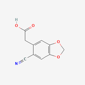 B2783902 2-(6-cyano-2H-1,3-benzodioxol-5-yl)acetic acid CAS No. 1315577-19-5