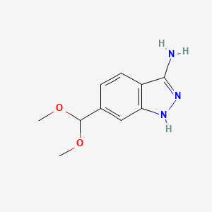 molecular formula C10H13N3O2 B2783916 6-(Dimethoxymethyl)-1H-indazol-3-amine CAS No. 1864051-92-2