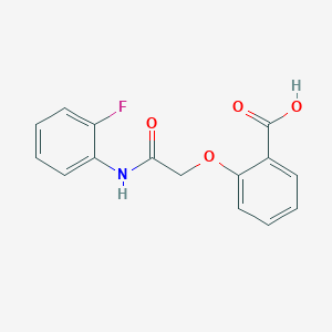 molecular formula C15H12FNO4 B2783918 2-{[(2-Fluorophenyl)carbamoyl]methoxy}benzoic acid CAS No. 748776-38-7