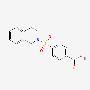 molecular formula C16H15NO4S B2783919 4-((3,4-dihydroisoquinolin-2(1H)-yl)sulfonyl)benzoic acid CAS No. 325702-76-9