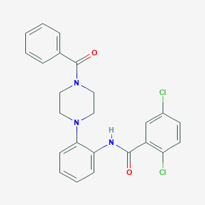 molecular formula C24H21Cl2N3O2 B278392 N-[2-(4-benzoyl-1-piperazinyl)phenyl]-2,5-dichlorobenzamide 