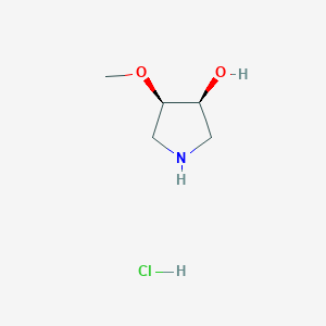 molecular formula C5H12ClNO2 B2783923 (3S,4R)-4-methoxypyrrolidin-3-ol hydrochloride CAS No. 473298-29-2