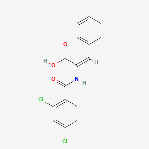 molecular formula C16H11Cl2NO3 B2783929 (E)-2-(2,4-dichlorobenzamido)-3-phenylacrylic acid CAS No. 315707-49-4