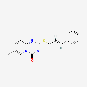 2-(cinnamylthio)-7-methyl-4H-pyrido[1,2-a][1,3,5]triazin-4-one