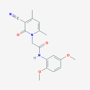 2-(3-cyano-4,6-dimethyl-2-oxopyridin-1(2H)-yl)-N-(2,5-dimethoxyphenyl)acetamide