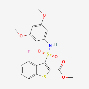 Methyl 3-[(3,5-dimethoxyphenyl)sulfamoyl]-4-fluoro-1-benzothiophene-2-carboxylate