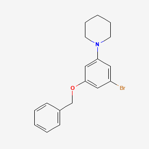 molecular formula C18H20BrNO B2783984 1-[3-(Benzyloxy)-5-bromophenyl]piperidine CAS No. 2222512-15-2