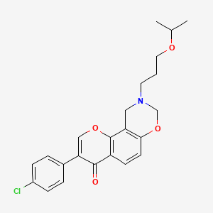 3-(4-chlorophenyl)-9-(3-isopropoxypropyl)-9,10-dihydrochromeno[8,7-e][1,3]oxazin-4(8H)-one