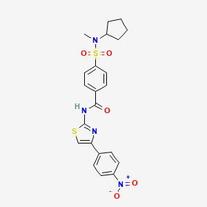 4-(N-cyclopentyl-N-methylsulfamoyl)-N-(4-(4-nitrophenyl)thiazol-2-yl)benzamide