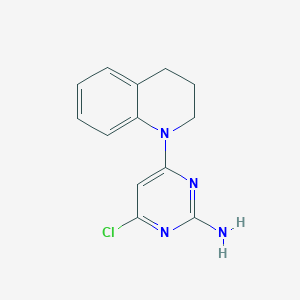 molecular formula C13H13ClN4 B2784000 4-chloro-6-[3,4-dihydro-1(2H)-quinolinyl]-2-pyrimidinamine CAS No. 199865-28-6