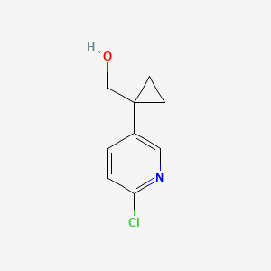 molecular formula C9H10ClNO B2784006 (1-(6-Chloropyridin-3-YL)cyclopropyl)methanol CAS No. 858036-16-5