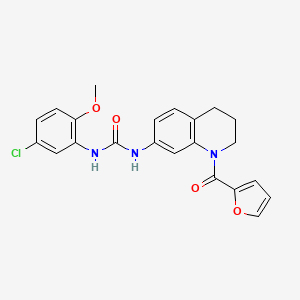 1-(5-Chloro-2-methoxyphenyl)-3-(1-(furan-2-carbonyl)-1,2,3,4-tetrahydroquinolin-7-yl)urea