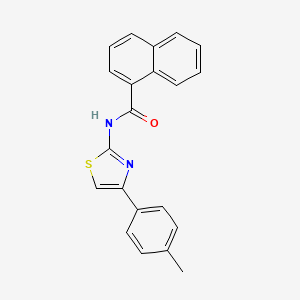 molecular formula C21H16N2OS B2784031 N-[4-(4-methylphenyl)-1,3-thiazol-2-yl]naphthalene-1-carboxamide CAS No. 325977-77-3