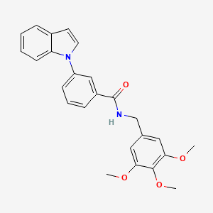 molecular formula C25H24N2O4 B2784039 3-(1H-indol-1-yl)-N-(3,4,5-trimethoxybenzyl)benzamide CAS No. 1226457-02-8