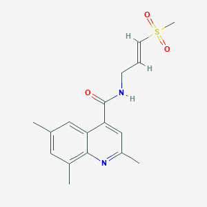 molecular formula C17H20N2O3S B2784053 N-[(2E)-3-methanesulfonylprop-2-en-1-yl]-2,6,8-trimethylquinoline-4-carboxamide CAS No. 2097939-59-6