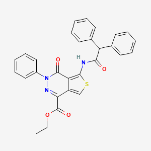 Ethyl 5-[(2,2-diphenylacetyl)amino]-4-oxo-3-phenylthieno[3,4-d]pyridazine-1-carboxylate