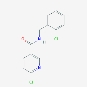 molecular formula C13H10Cl2N2O B2784070 6-chloro-N-[(2-chlorophenyl)methyl]pyridine-3-carboxamide CAS No. 667444-01-1